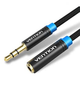 3.5mm platnom presvucen audio produzetak kabl sa metalnim konektorima 0.5m